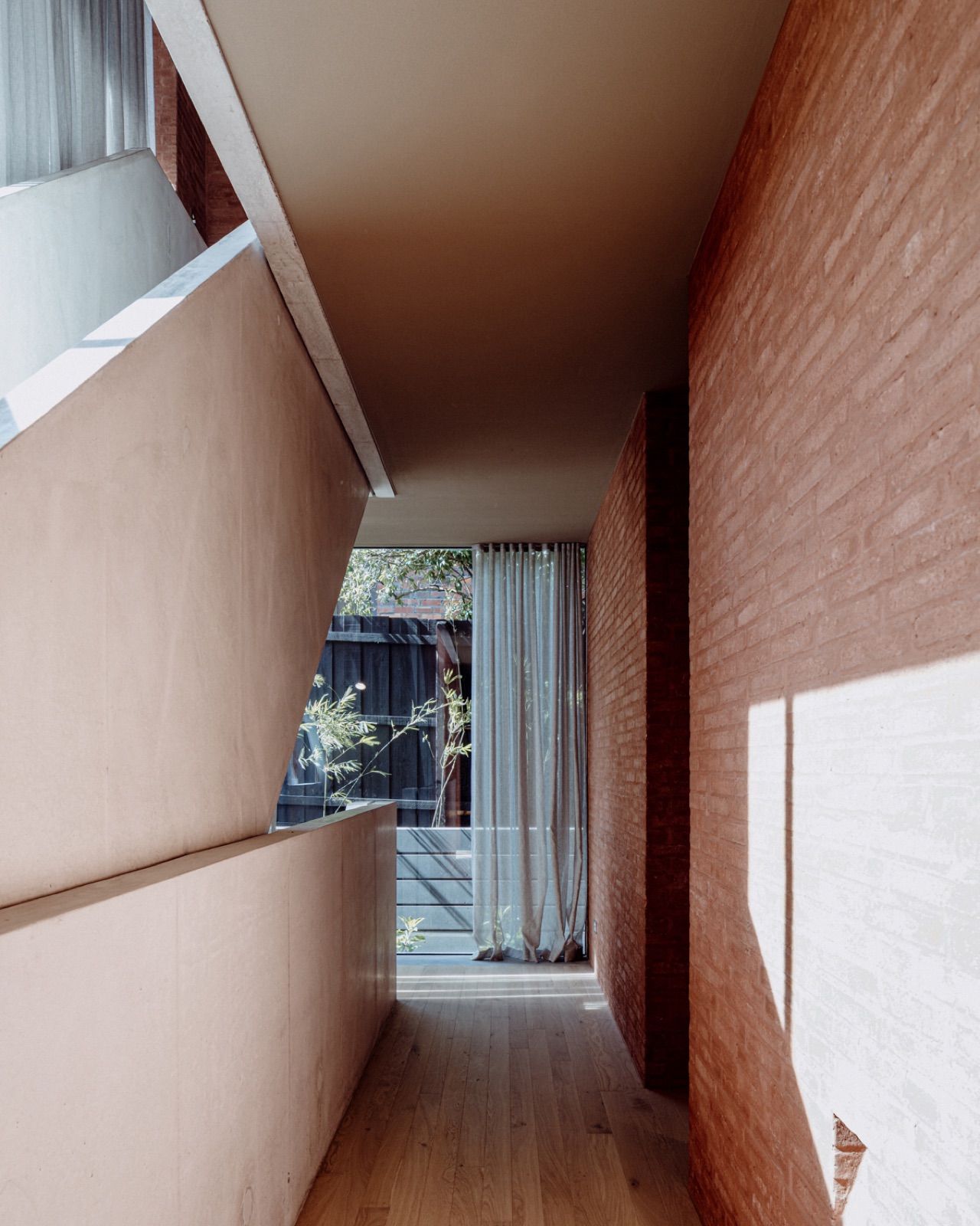 Anderson Road residence brick corridor